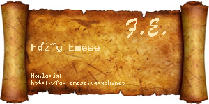 Fáy Emese névjegykártya
