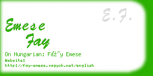 emese fay business card